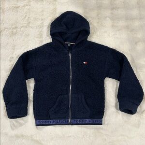 Tommy Hilfiger Kids' Black Sherpa Zip Hoodie